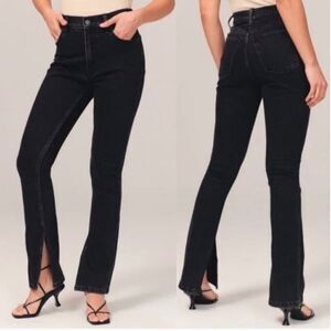 Abercrombie & Fitch High Rise Skinny Washed Black Jeans Curve Love 30 / 10 short